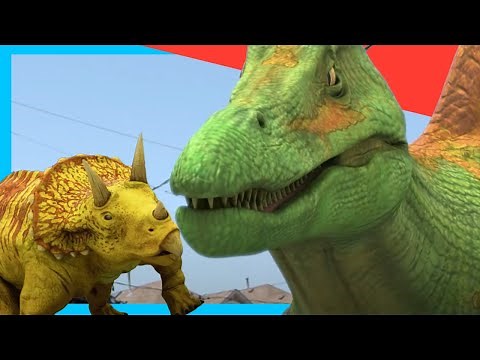 🦖 Triceratops vs Spinosaurus Dinos🐊 Dinosaurs for Kids ‪@DinoKids‬