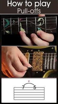How to play a pull-off on guitar, guitar pull-offs #guitarlesson #guitar #guitartechnique