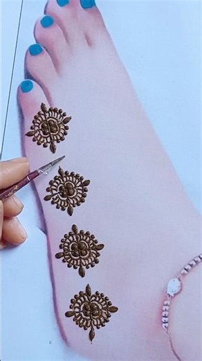 beautiful feet mehndi design easy trick | #sejalmehndidesigner #mehndi #ytshorts #video #tricks