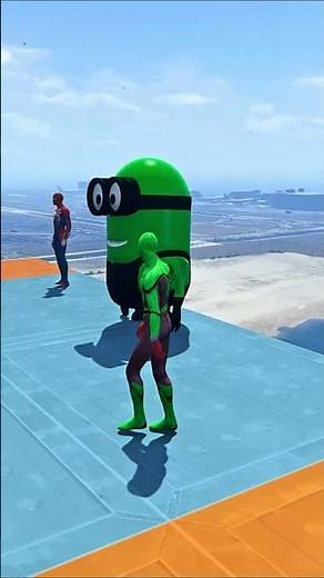 GTA 5 Epic Spiderman Ragdolls | Jumps / Fails ep.1484 #shorts