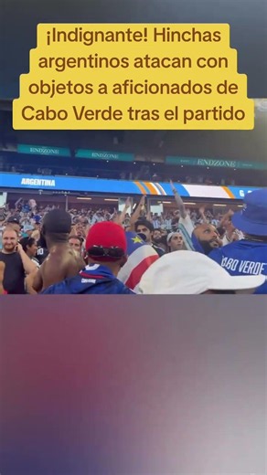 ¡Indignante! Hinchas argentinos atacan a aficionados de Cabo Verde tras el partido