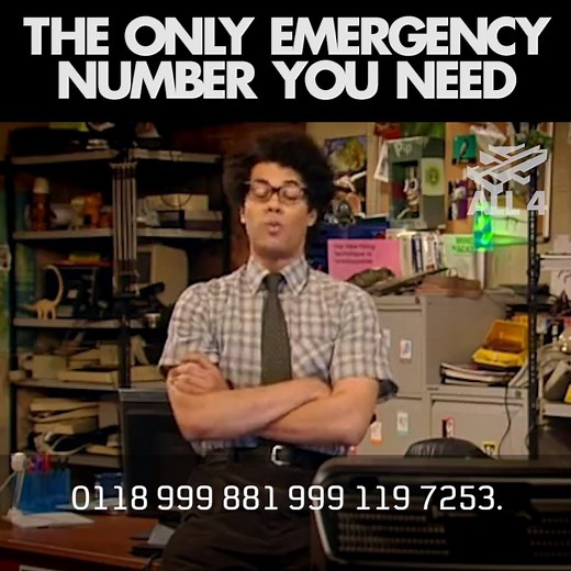 So simple and easy to remember - 0118 999 881 999 119 7253 | Channel 4 Homes