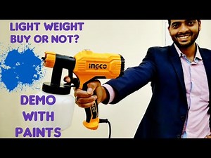 Full Demo of Ingco Electric Paint Spray Gun Complete Quick Review | Unboxing of Ingco Spray Gun DIY