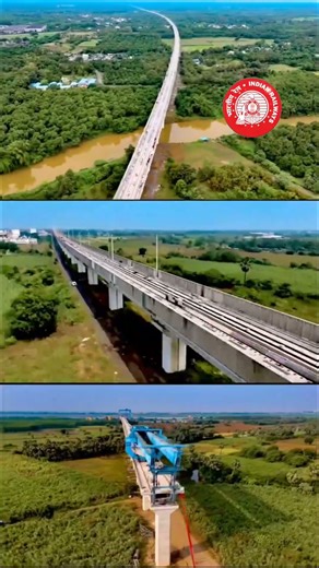 Watch the latest progress update on the Mumbai–Ahmedabad Bullet Train Project. #indianrailways