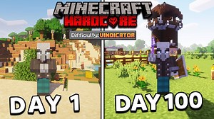 I Survived 100 Days as a VINDICATOR in Hardcore Minecraft… Minecraft Hardcore 100 Days