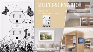 Turquoise Marble Texture 1 Gang Wall Plate Green Teal Gold Decorative Light Switch Cover Single Toggle Electrical Faceplate for Living Room Home Decor Mid Size