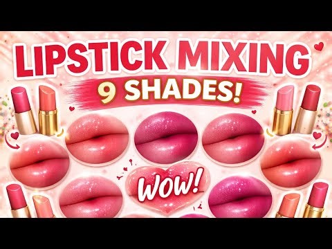 Lipstick Mixing Experiment 💄 Creating 100+ Shades from One Palette 💗😇❣️