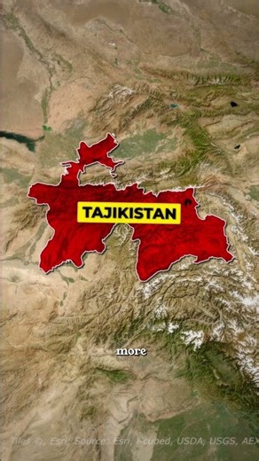 Why 90% of Tajikistan is Mountains 🇹🇯 #tajikistan #geography #nature