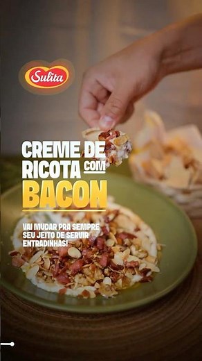 Creme de Ricota com Bacon Sulita 😍
