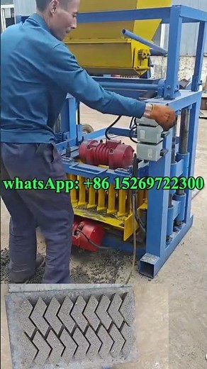 small manual chain cement interlocking paving bricks block making machine with conveyor #concrete
