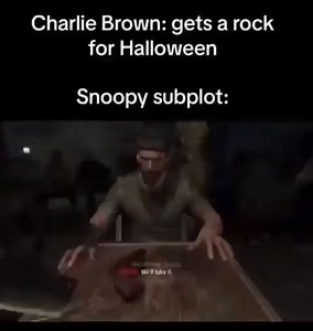 Charlie Brown: gets a rock for Halloween Snoopy subplot: - iFunny