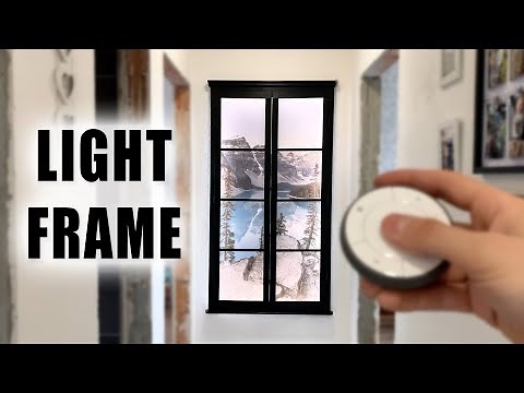 Backlit Picture In Window Frame - DIY Woodwork