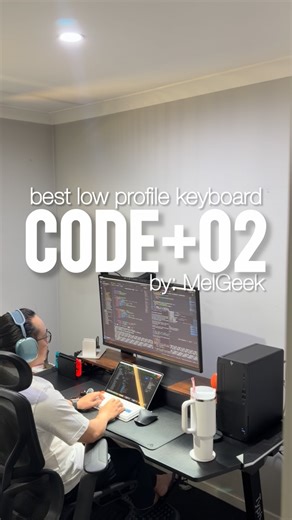 Jovy • Software Engineer 🇦🇺 on Instagram: "The new member of my daily essentials. It’s not just the sleek look or the premium feel it’s that satisfying, creamy typing sound every time you hit a key. As a software developer, we the comfort and notice performance instantly, and the MelGeek O2 Tri-Mode is built for speed and precision. With Kailh Sunshine low-profile switches and a gasket mount, each keystroke feels smooth, controlled, and effortless perfect for fast typing without fatigue. ⚡ Why
