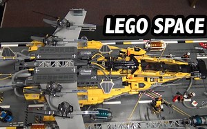 乐高MOC作品 太空飞船及船坞 作品展示