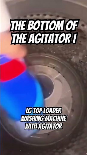 How to Quickly CLEAN a LG Top Loader Washing Machine with Agitator #howto #shorts #gunk #cleaning