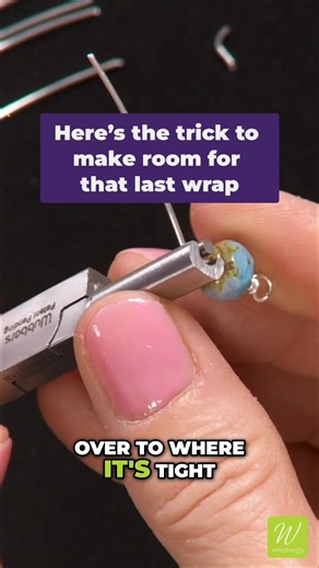 108K views · 1.4K reactions | Getting your bead wrap tight can be tricky. Here’s a clever adjustment that makes room for that final wrap without crushing your bead.  Not sure which wire size works for your next technique? Download our free Jewelry Wire Gauge Chart and pick the right wire every time: https://bit.ly/Wire-Gauge-Chart | WireJewelry | Facebook