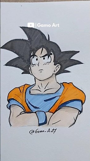 How to draw Goku very easily 🔥