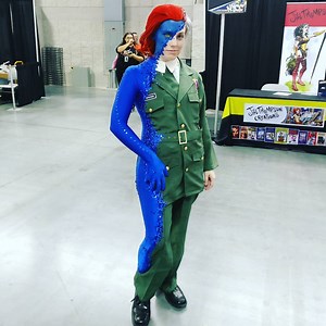 Double Duty Mystique Costume at New York Comic Con
