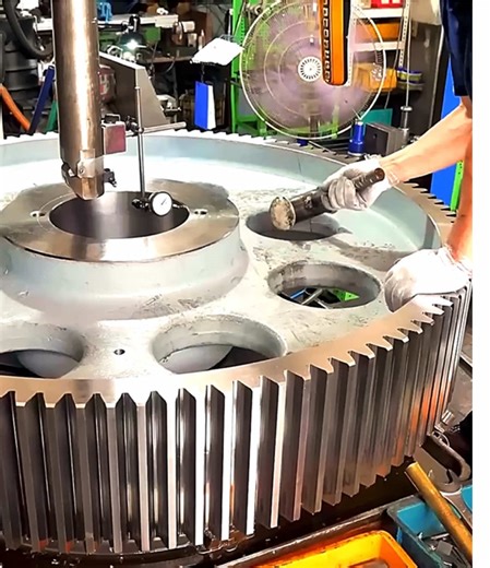 Largest Wheel Scrow Making Process #metalgearwheel #slottermachineinKorea #MASSIVEORDER #Excavator #produce