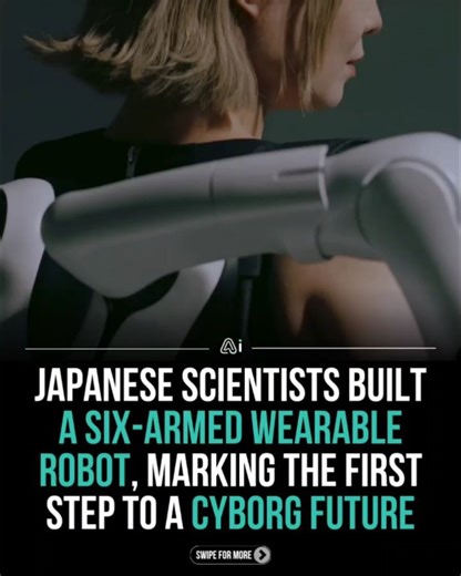 AI researches | AI on Instagram: "Japanese researchers at the University of Tokyo have introduced “Jizai Arms” — wearable robotic limbs that give people extra arms, designed as both a functional tool and a futuristic fashion piece. The system, inspired by traditional Jizai Okimono articulated figurines, straps on like a backpack with six sockets that can be equipped with different robotic arms. These limbs are hot-swappable and can be controlled directly by the wearer or even remotely by someone