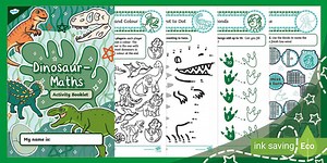 Dinosaur Maths Activity Booklet KS1 (Ages 5 - 7)