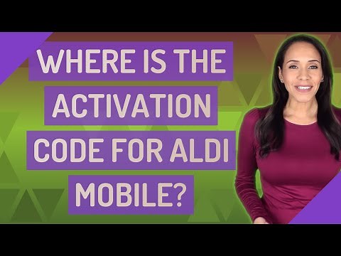 Where is the activation code for Aldi Mobile?