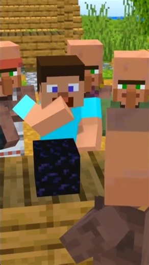 steve and villager. #minecraft #minivlog #music #minivlog #minecraftmemes #minecraftshorts