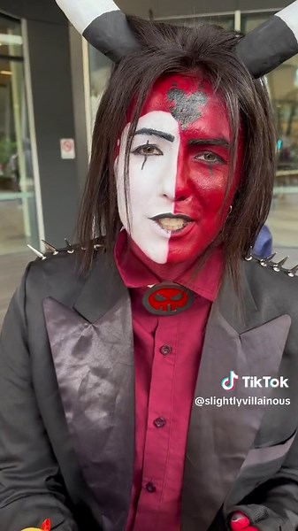 We love accidents turning into perfect takes 😂 #shakemyhandincharacter #helluvaboss #stolas #humanstolas