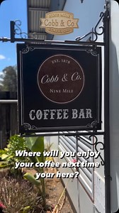 Sippin’ on sunshine and caffeine at Cobb & Co today 🌞☕️ | Cobb & Co Nine Mile Camping Grounds