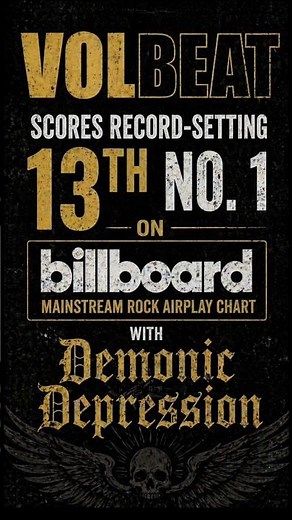 Volbeat Sets Record With 13th No. 1 Rock Radio Hit “Demonic Depression”
