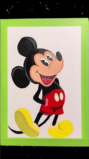 How To Draw & Paint Mickey Mouse – Easy Art Tutorial