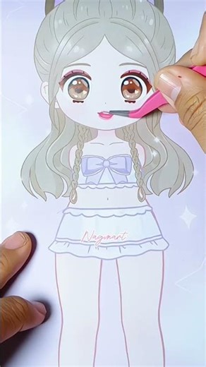 ASMR sticker book (change make up sticker) dress up paper doll sticker #stickerbook #paperdoll