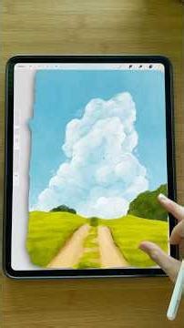 Easy Procreate Landscape #procreate #beginnerarttips #digitalart