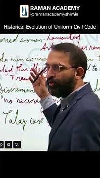 Historical Evolution of the Uniform Civil Code (UCC) | UCC 2027 | Latest Govt. Laws | By Raman Sir |
