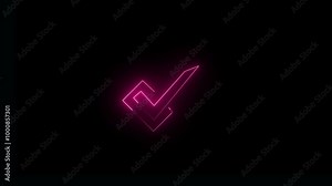. Correct check mark symbol. Yes sign. Correct vote icon on white background. Animated green tick with multiple background colors. Animated hand, tick white line icon. Decision making. Provide support