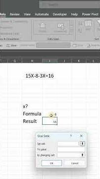 Solving linear equations in one variable using Excel in the easiest and fastest way | Solving mat...