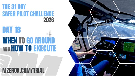 When should you execute a go-around, and how to do it correctly? On Day 18 of the 31-Day Safer Pilot Challenge, Ray demonstrates and breaks down why go-arounds are not a failure, but a smart aeronautical decision. Learn some real-world reasons pilots go around, how to recognize an unstable approach, and how to safely execute the maneuver safely. If you aren’t sure about your landing, go-around and try it again! SPC 2026 Giveaway! Drop the term of the week found in today’s video in the comments t