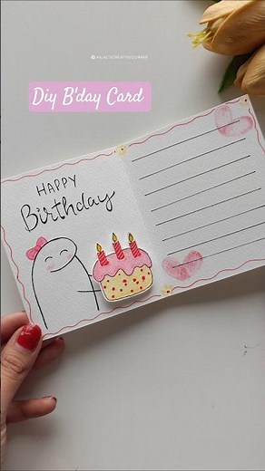 DIY Birthday Card with Cute Character 🎂 #diy #birthday #craft