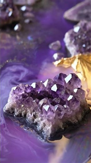 This Purple Geode Table Looks More Expensive Than It Is 💜 #resin #diy