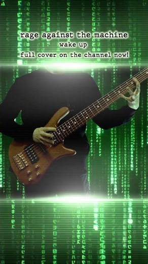 Slapping the bass in the Matrix #rageagainstthemachine #bass #ytshorts