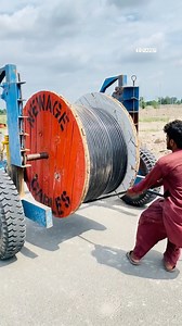 High voltage power electrical cable roll is laid in a trench #highvoltagecable #electricalcable #laidintrench #manufacturing #repairing #restoration #skills #art | Oyapet