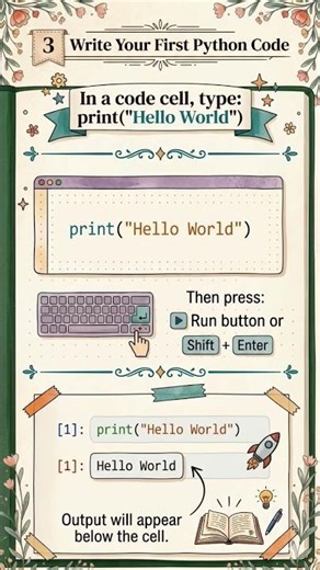 first program in python #python #coding #learn