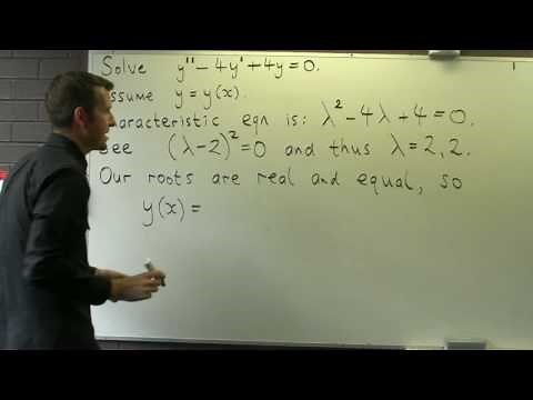 Solution to a 2nd order, linear homogeneous ODE with repeated roots