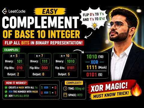 Complement of Base 10 Integer | LeetCode Easy | Bit Manipulation | C++