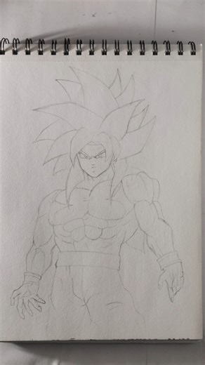 how to draw Goku ss4 🔥#art #goku #anime
