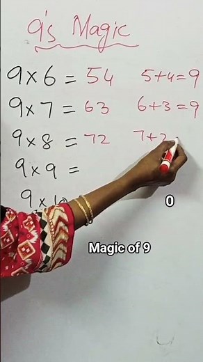 ✨ Magic of 9 ✨#MathMagic #MagicOf9 #MathShorts #MathTricks