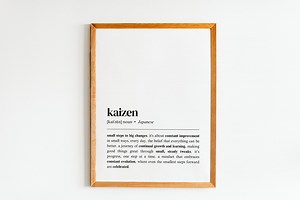 Kaizen Definition Print | Japanese Art | Kaizen | Kaizen Poster | Kaizen Wall Art | Home Decor | Printable Wall Art | Digital Download - Etsy UK