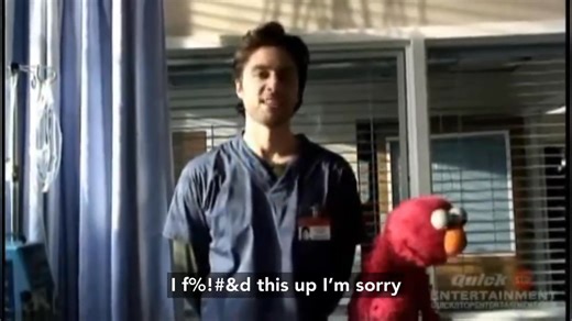 588K views · 14K reactions | Elmo learns a new word from Zach Braff during a blooper for Scrubs.  | Muppet History | Facebook