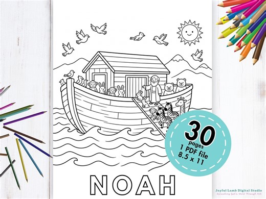 Bible Coloring Pages Printable for Kids Sunday School Activity Bible Character Coloring Book Children’s Ministry Digital Download