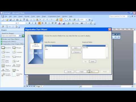 Create an Organisation Chart in Visio from an Excel Spreadsheet